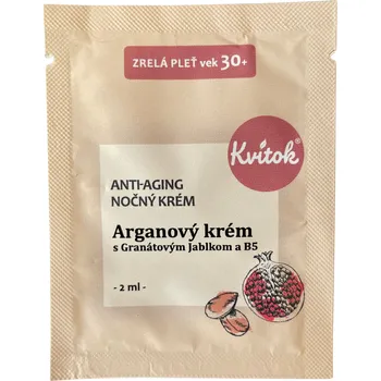 Pleťový krém Kvitok Noční arganový krém pro zralou pleť 30+ - vzorek (2 ml)