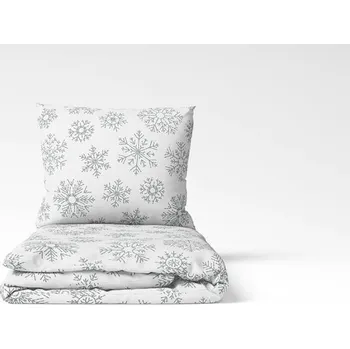 Povlečení Bavlněné povlečení Sněhové vločky 140x200 70x90