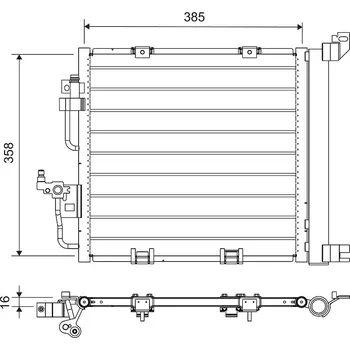 Výparník klimatizace Kondenzátor, klimatizace VALEO 812747