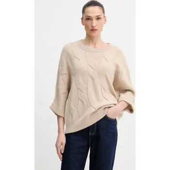 Dámské oblečení Kašmírový svetr United Colors of Benetton 10K1D10FE béžová 80X, vel. M