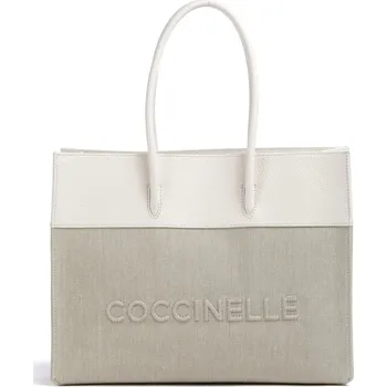 Kabelka Coccinelle shopper velká kabelka natural bílá - Myrtha + doprava zdarma