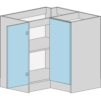 Kuchyňská linka Slevadoma Spodní skříňka T-U1-N | CARLINA Barva dvířek: ořech - světlý, Barva korpusu: beton