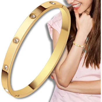 Náramek Camerazar Zlatý náramek z chirurgcké oceli