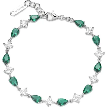 Módní doplněk Brosway Oslnivý stříbrný náramek se zirkony Fancy Life Green FLG111 + 2 měsíce na vrácení zboží