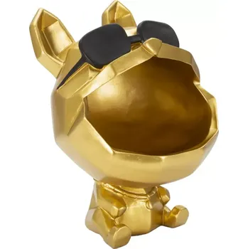 Dekorativní miska Dog 17 cm zlatá