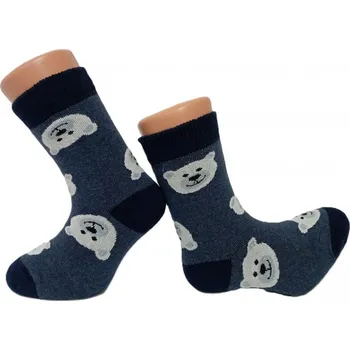 Trepon České dětské zimní termo ponožky medvídek POLAR vel. 16-18 (23-27) - 22-24 (33-37) tmavě modré