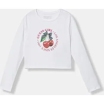 Pánská móda Dětské tričko s dlouhým rukávem Guess J6RI03.K6YW4.PPY2 bílá 00X, vel. 136-146