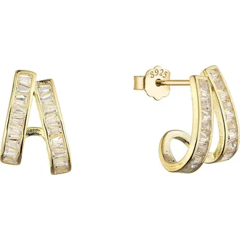 Náušnice Pozlacené náušnice se zirkony 11772.1