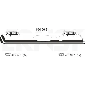 Tlumič výfuku Zadní tlumič výfuku ERNST 104005