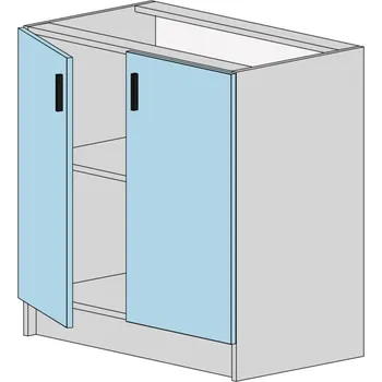 Kuchyňská skříňka Slevadoma Spodní skříňka T-80-N | CARLINA Barva dvířek: kašmír, Barva korpusu: antracit