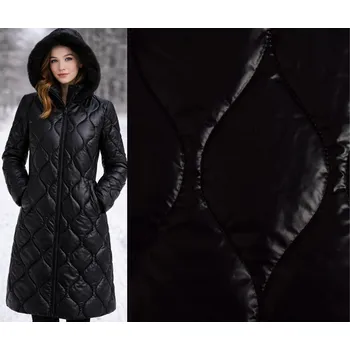 Prošev s leskem v černé barvě s ozdobným prošitím PL-D2/C12