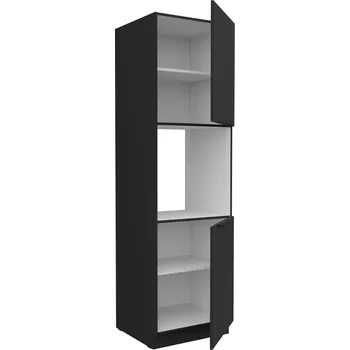 Šatní skříň Skříň na vestavnou troubu ve výšce, šíře 60 cm Černý Černá