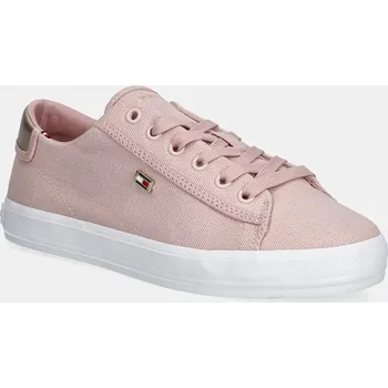 Dámská móda Tenisky Tommy Hilfiger VULC CANVAS LACE UP SNEAKER FW0FW08647 růžová 03X, EUR 39