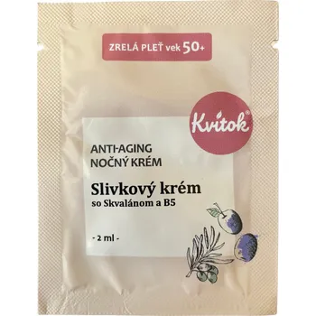 Pleťový krém Kvitok Noční švestkový krém pro zralou pleť 50+ - vzorek (2 ml)