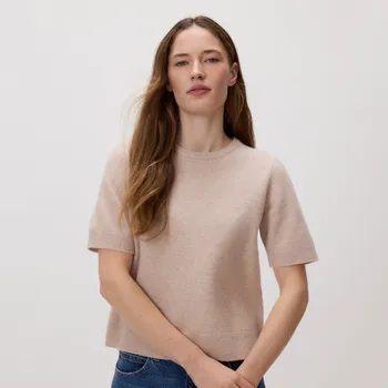 Dámský svetr Reserved - Vlněný svetr - béžová - 205HI-08M - 205HI-08M-XXL