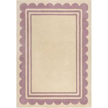 Ručně všívaný kusový koberec Lois Scallop Purple - doprava zdarma