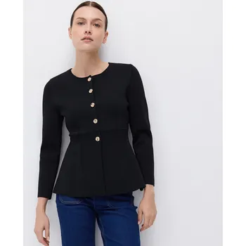 Dámský svetr Reserved - Svetr s dekorativními knoflíky - černý - 956IH-99X - 956IH-99X-M