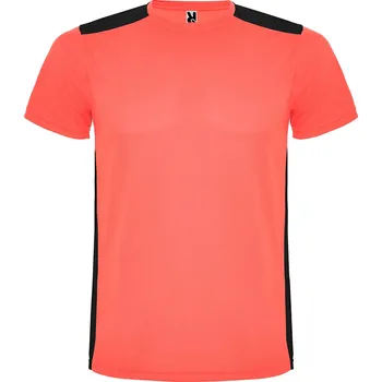 Pánské oblečení Roly Dětské sportovní tričko Detroit Barva: svítivě korálová/černá (23402), Velikost: 8