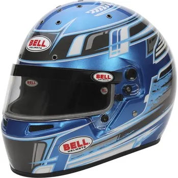 Cyklistická přilba Motokárová přilba BELL KC7-CMR PRO CHAMPION, antracit/modrá