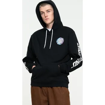 Pánská móda SANTA CRUZ mikina - Eclipse Dot Hood Black (BLACK)
