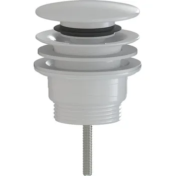 Odvodňovací žlab CERANO - Umyvadlová výpusť - 5/4“ click-clack - univerzální - plast - bílá lesklá