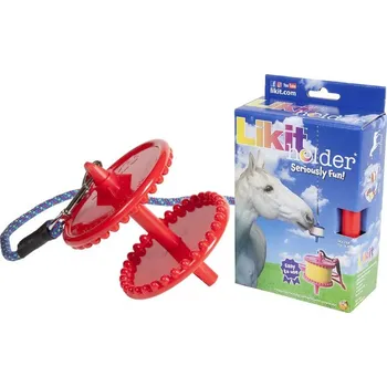Míč pro koně Likit držák na liz Červená