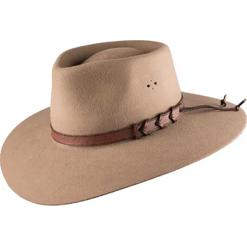 Klobouk Statesman The Big Australian – australský klobouk z merino plsti s koženou ozdobou Velikost: 55 cm (S)