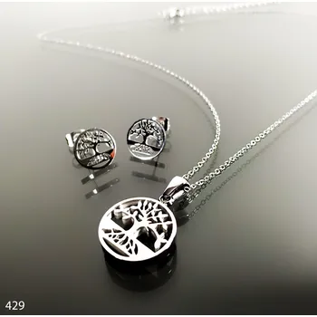 Náhrdelník Ocelový náhrdelník s náušnicemi souprava č. 429