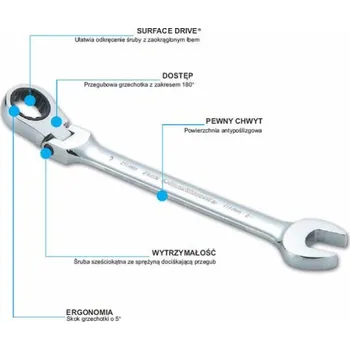 Klíč SATA KOMBINOVANÝ KLÍČ 16mm S ráčnou, GL46407