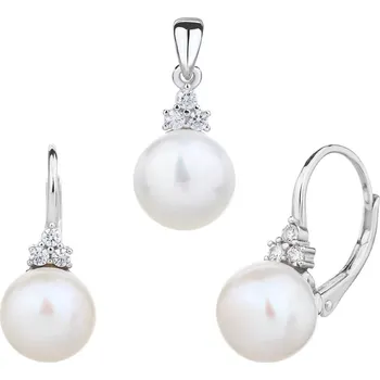 Souprava šperků Bealio BEALIO 13910 Stříbrná souprava ŘÍČNÍ PERLA 03-13910-3902