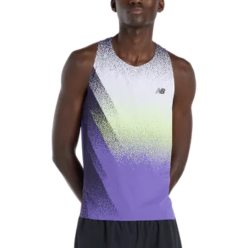 Pánské tílko Tílko New Balance Race Day Ultra Light Printed Singlet mt61934j-epu Velikost XL