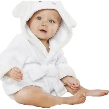 teploměr do vody pro miminko Dětský župan unisex Plyšový s kapucí zavazování na tkaničku Bavlna Bílý s motivem ovce Měkký hřejivý župan 3-12 měsíců