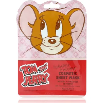 Pleťová maska Mad Beauty Tom & Jerry Sheet Mask - Jerry hydratační plátýnková maska s kyselinou hyaluronovou 1 ks