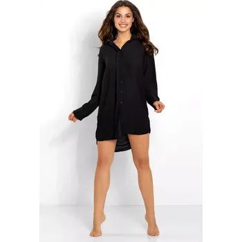 Dámská noční košile Bella Black - Momenti Per Me L/XL