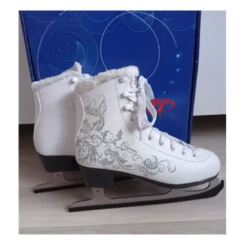 Zimní brusle Dámské krasobrusle s kožíškem SMJ Sport Elegance