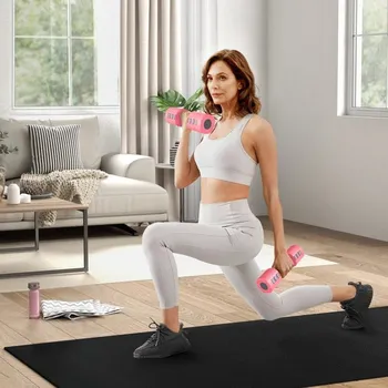 Nastavitelné činky s protiskluzovým úchopem | růžové