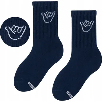 Pánské ponožky Ponožky Tmavě modré 24-29 ZOOKSY Barevné Dlouhé Ponožky
