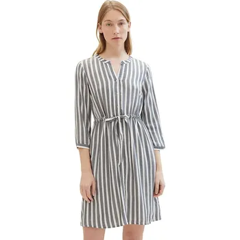 Dámské oblečení Šaty Tom Tailor Dunkelblau/ Weiß 7050577 36