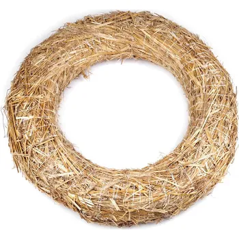 Slaměný věnec Ø70 cm, barva 2 (Ø70 cm) přírodní