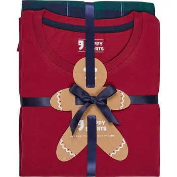 Pánské pyžamo Happy Shorts Rot/ Dunkelblau 6073500 M