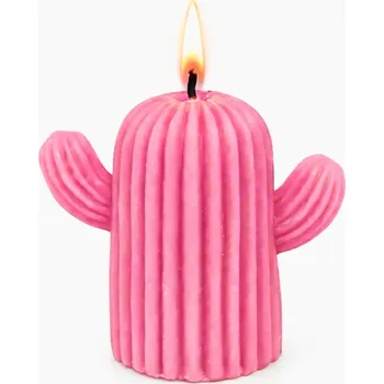 Svíčka Vonná svíčka Kaktus | 55 g | Svíčkománie3D | Barva: Růžová
