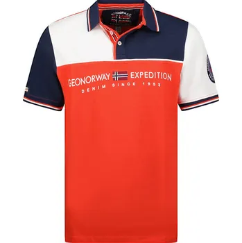 Oblečení a móda Tričko Geographical Norway Rot/ Weiß/ Dunkelblau 7640790 140
