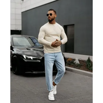 Dámský svetr OlaVoga svetr MEW bílý kulatý velikost XXL