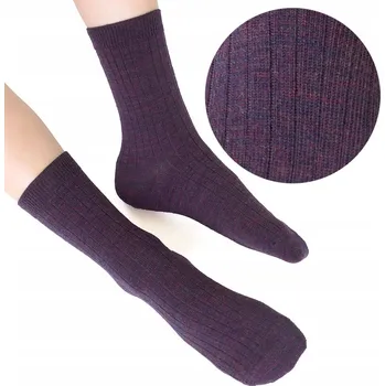 Dámské ponožky Beztlakové termoaktivní ponožky, 79 % merino vlna, velikost 26-28. Fialové