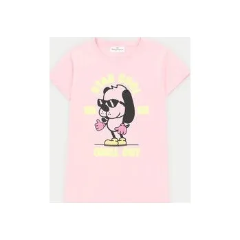 Dívčí tričko Coccodrillo dětské tričko růžové, bavlna, velikost 110