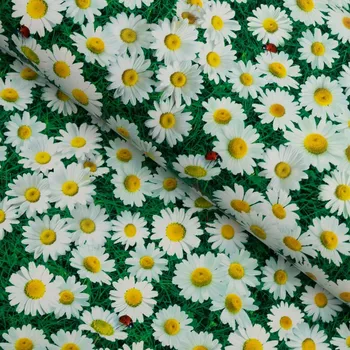 ubrus PVC ubrus Kopretiny na zeleném PV-161 - metráž š. 140 cm