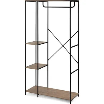 Věšák Vikio Věšák s policemi kov černý HVS102N