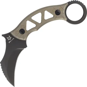 kapesní nůž Fox Knives Doug Marcaida Tribal K Pevná Čepel Karambit M390 Titanová Bronzová Rukojeť FX-803 TiPVD