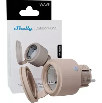 Shelly Wave Outdoor Plug S LR Mocha - vnější zásuvka s měřením spotřeby (Z-Wave Long Range)