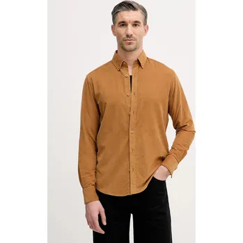 Pánská móda Manšestrová košile United Colors of Benetton 5T98UQ066 hnědá 82X, vel. L